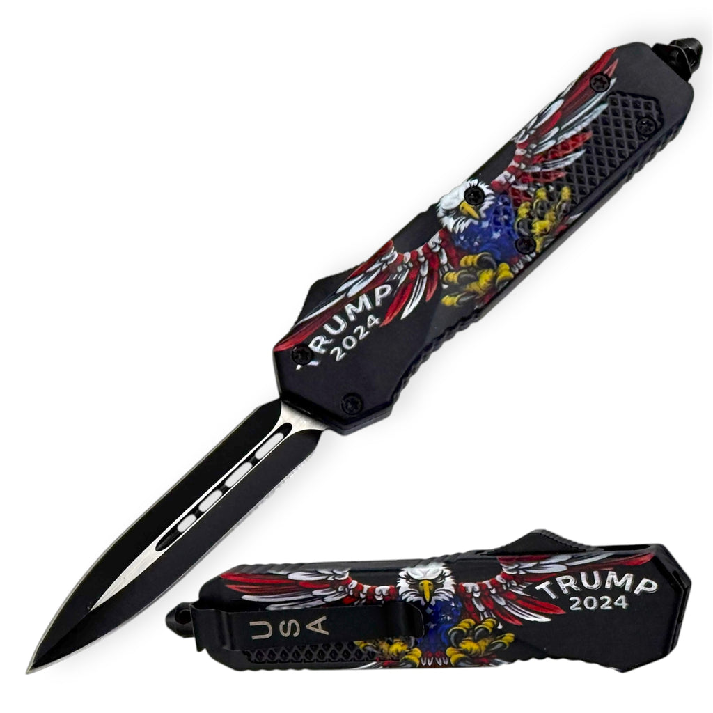 OTF Automatic Knife Trump 2024 Eagle Double Blade