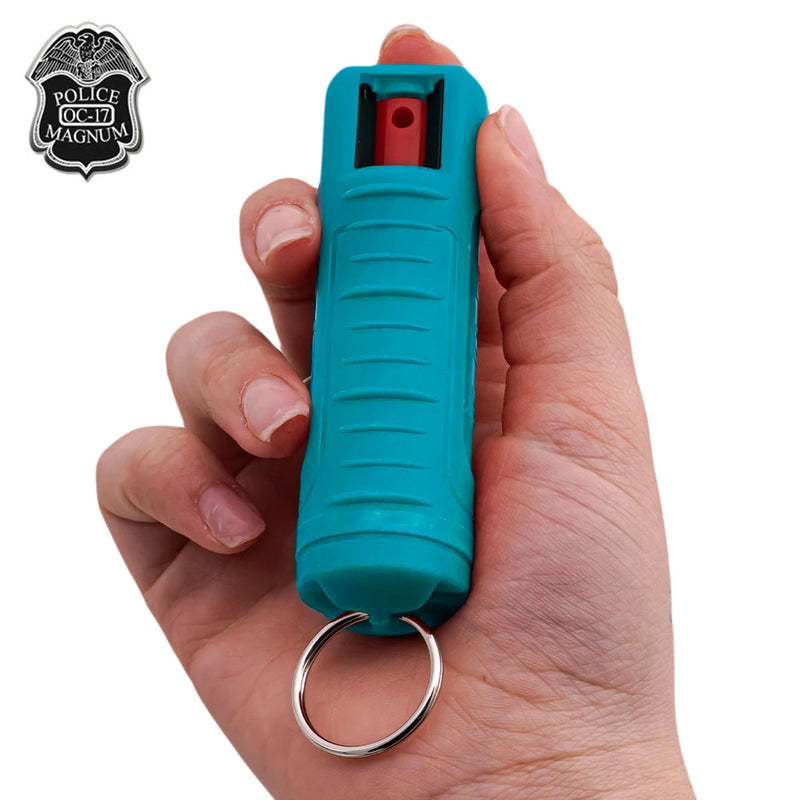 1/2 Ounce Police Strength OC-17 Magnum Pepper Spray Teal