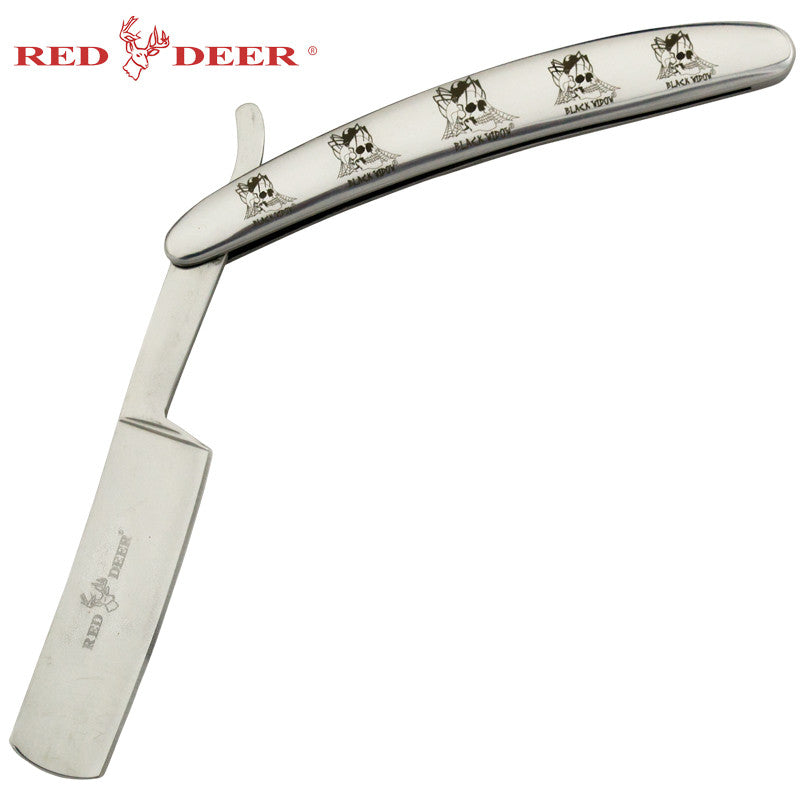 10 Inch Red Deer Shaving Barber Vintage Straight Razor - Black Widow, , Panther Trading Company- Panther Wholesale