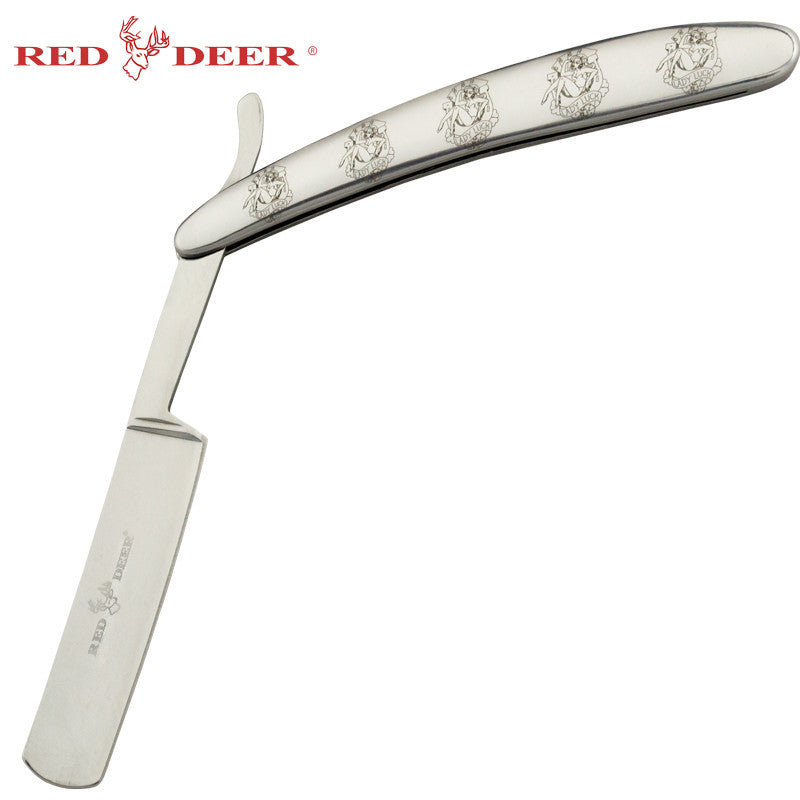 10 Inch Red Deer Shaving Barber Vintage Straight Razor - Lady Luck, , Panther Trading Company- Panther Wholesale
