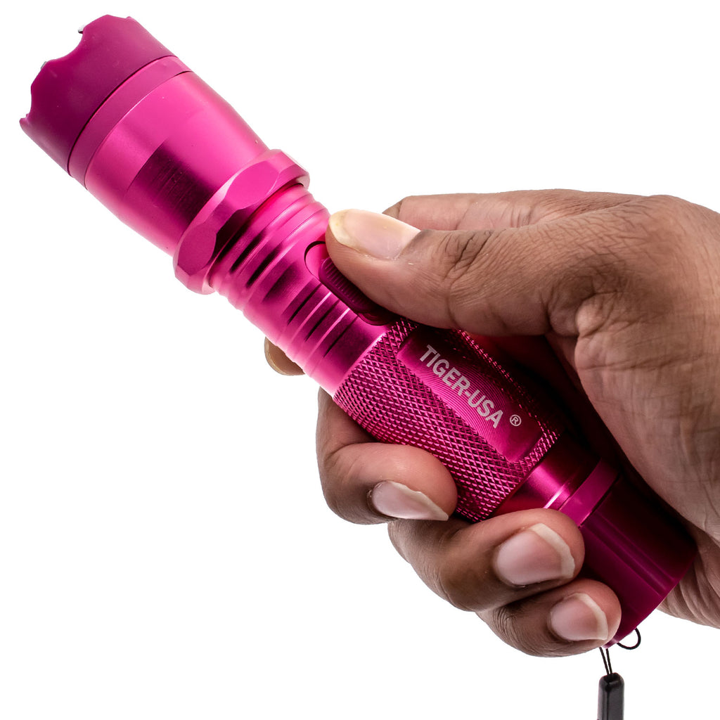 Tiger-USA Xtreme® 100 Mill V Tiger-Omega Stun Gun Flashlight (Pink)