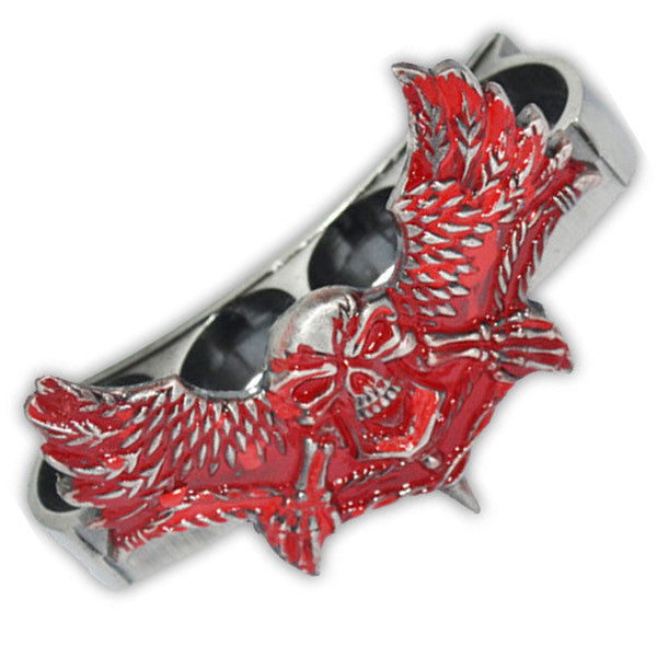Red & Silver Winged Skull &#34;Phantom&#34; Paper Weights, , Panther Trading Company- Panther Wholesale