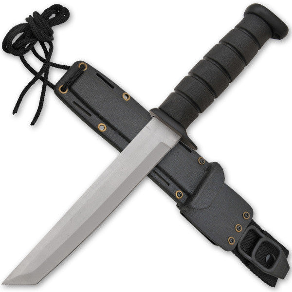 Hand To Hand Combat Military Knife W/ Free Hard Sheath (All Silver), , Panther Trading Company- Panther Wholesale