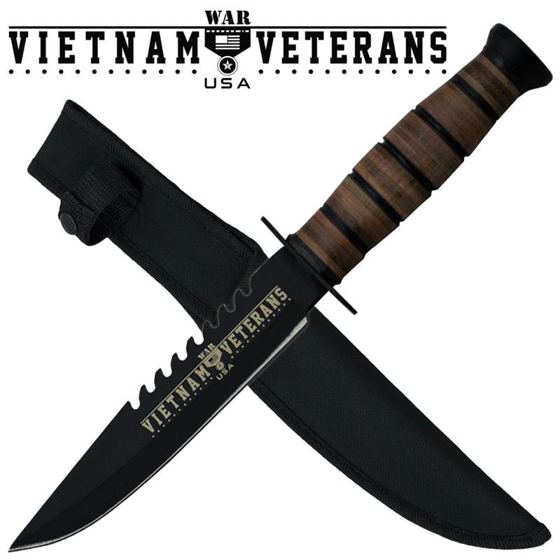 Vietnam Veterans Military Knife W/ Free Hard Sheath, , Panther Trading Company- Panther Wholesale