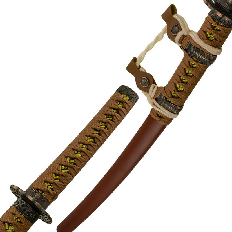 3 PC Brown Chocolate Katana Samurai Sword with Display Stand, , Panther Trading Company- Panther Wholesale