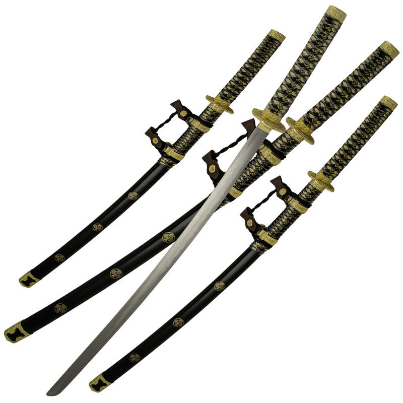 3 PC Gold Rush Katana Sword Set – Panther Wholesale