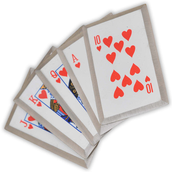ROYAL FLUSH- Red 5 piece throwing cards &#34;Like Throwing Knives&#34;, , Panther Trading Company- Panther Wholesale