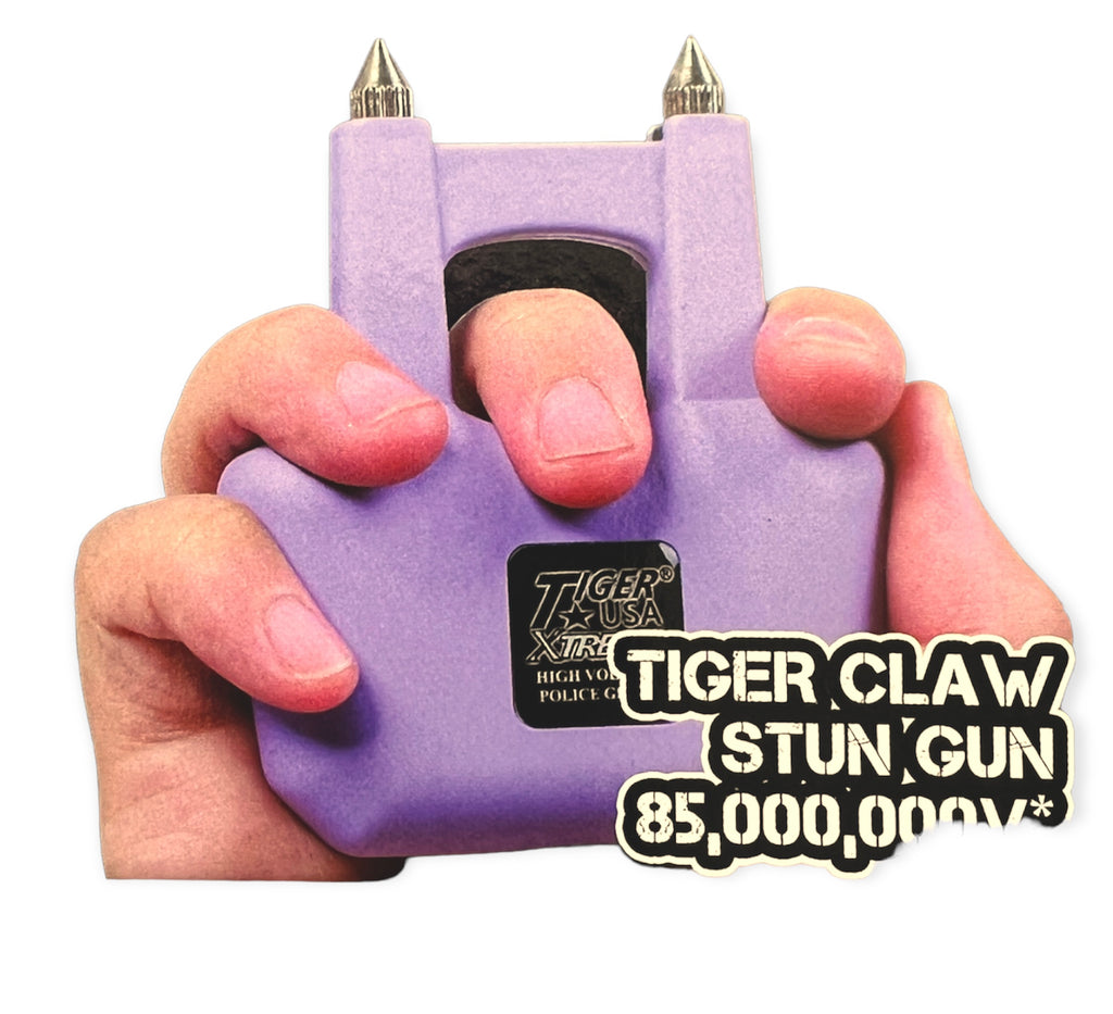 Light Purple 85 Mill Volt Tiger-USA Xtreme Tiger Claw Stun Gun