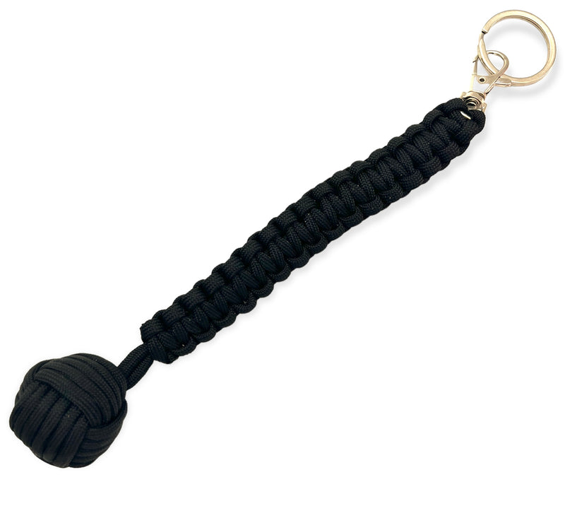 Large Monkey Fist Public Safety Keychain - Black