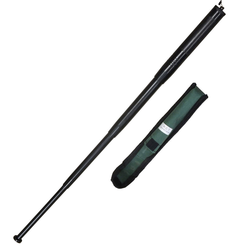 21 Inch Black Baton Police Grade Baton With Sheath