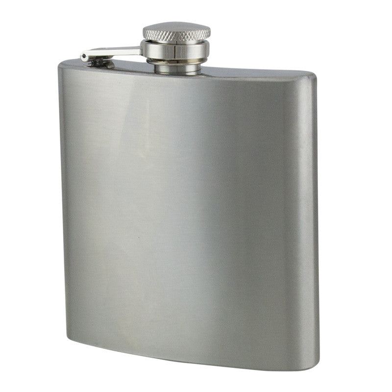 6 oz Stainless Steel Hip Flask, , Panther Trading Company- Panther Wholesale