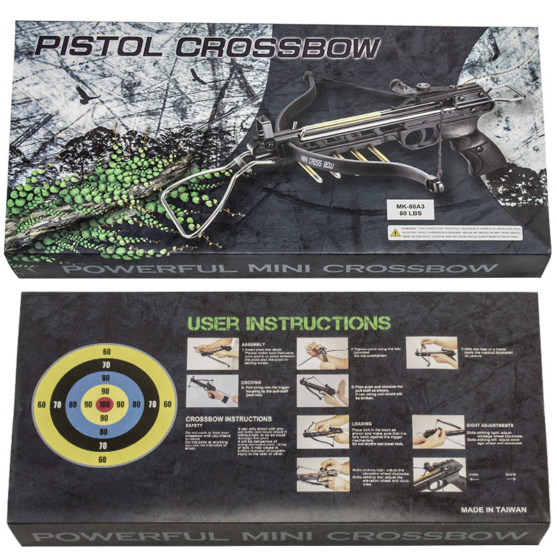 80 LB Crossbow Fiber Glass Bow with 3 Arrows, , Panther Trading Company- Panther Wholesale