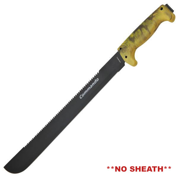 Full Tang Undead Slayer Machete - Yellow Camo