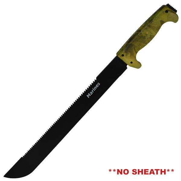 Full Tang Undead Slayer Machete - Yellow Camo