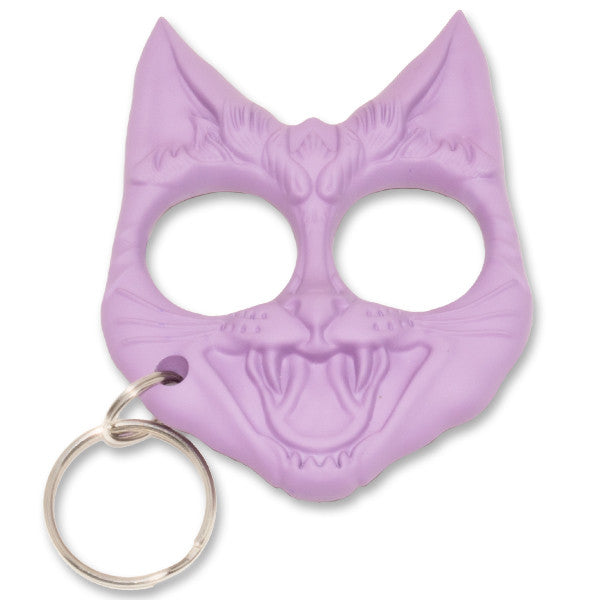 Public Safety Evil Cat Keychain - Light Purple [CLD172], , Panther Trading Company- Panther Wholesale