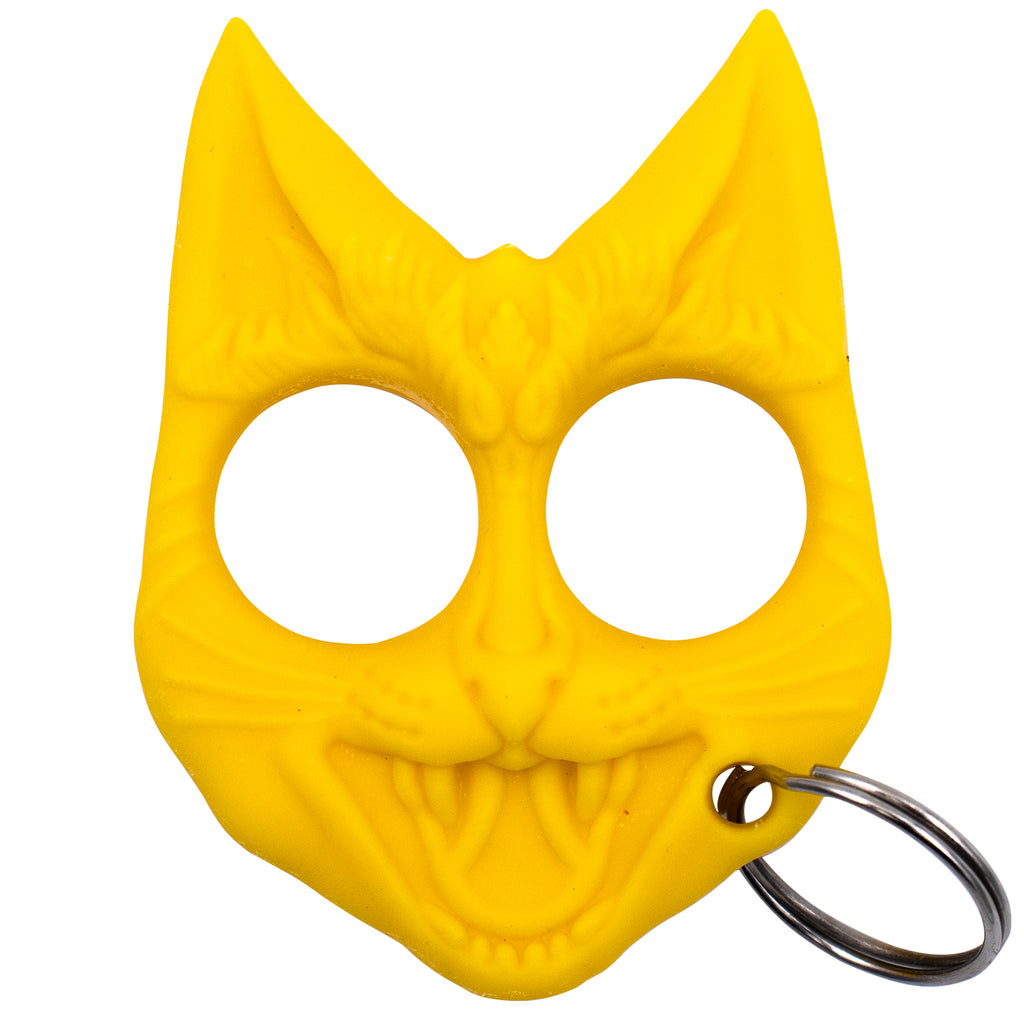 Public Safety Evil Cat Keychain - Yellow
