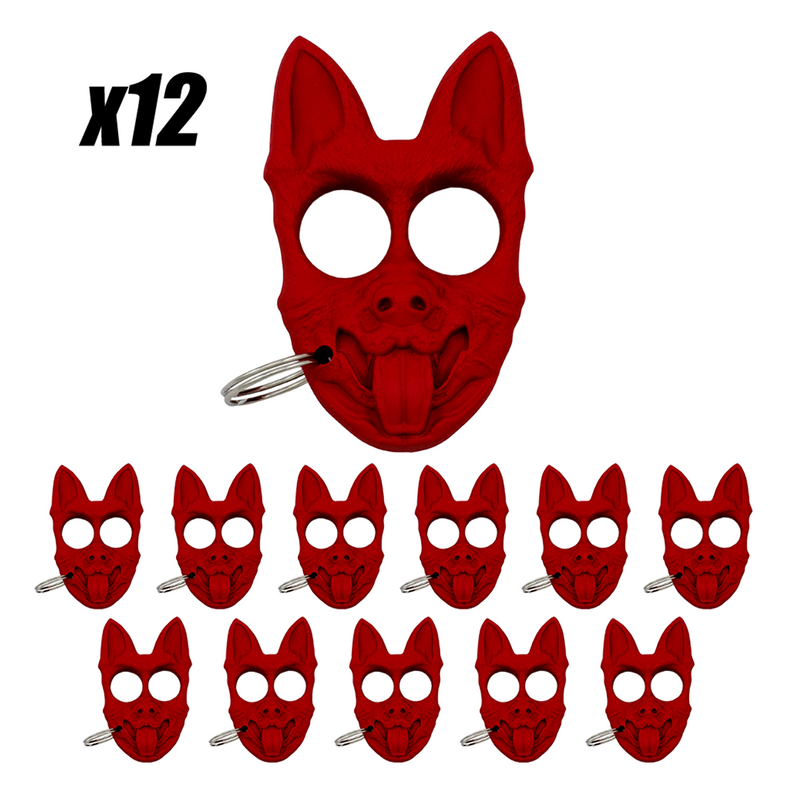 Bundle Set of 12 Public Safety K-9 Personal Protection Keychain - Red [CLD180]