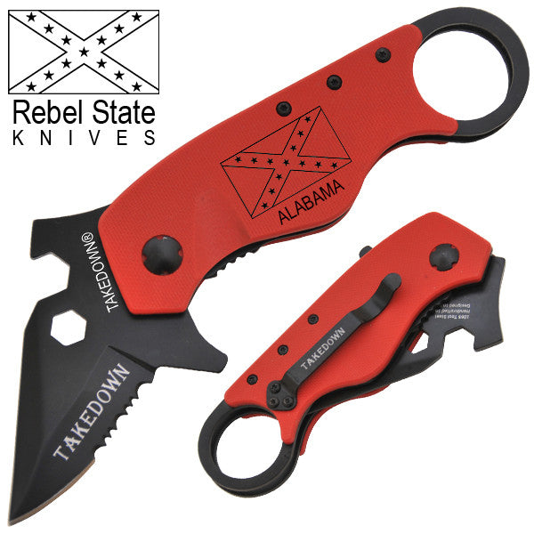 Alabama Strong State Knives Trigger Action Knife, , Panther Trading Company- Panther Wholesale