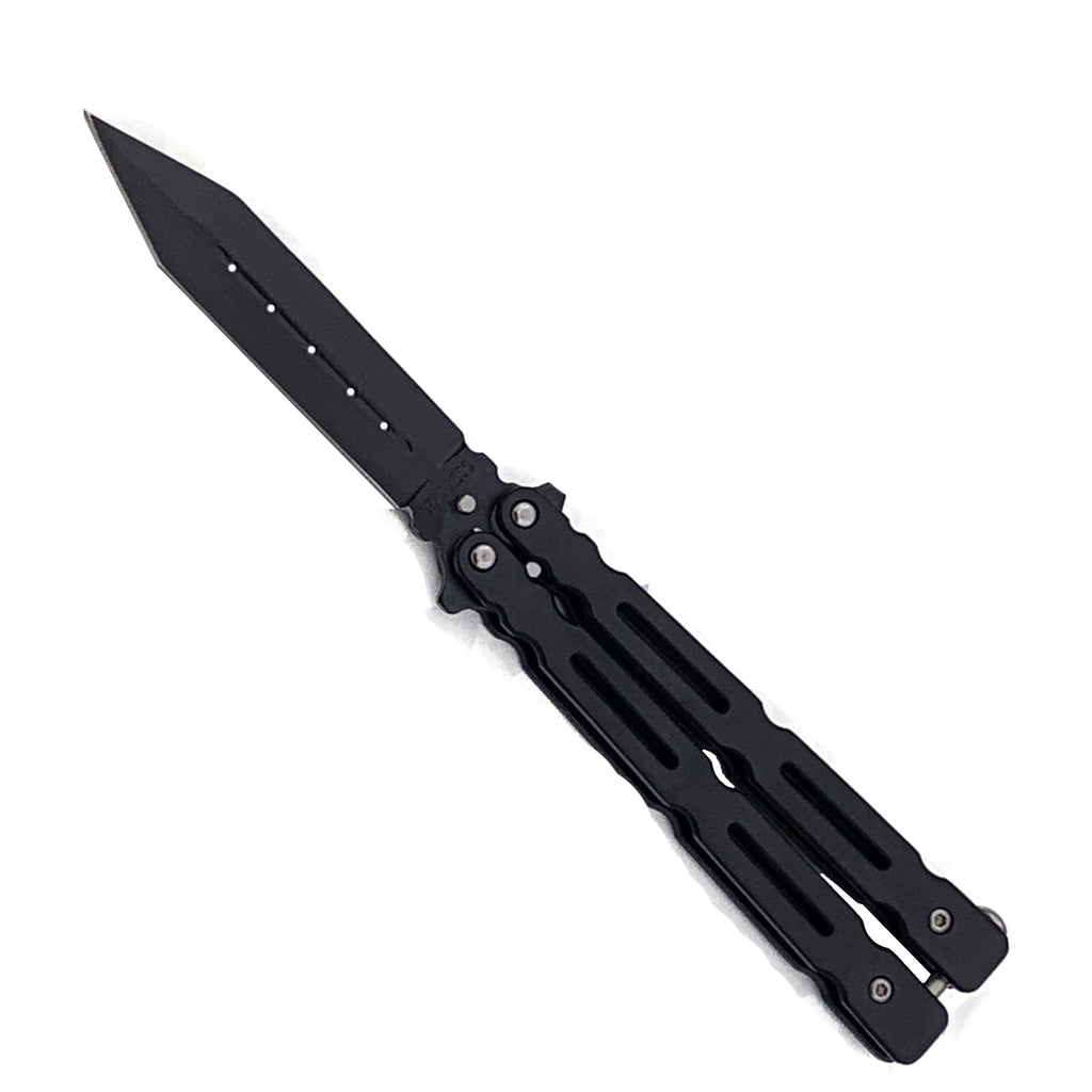 Heavy Duty Black Square Tip Dagger Flip Knife