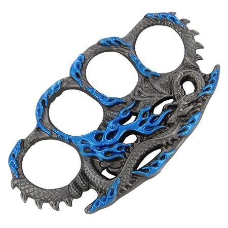 Draconic Protection Belt Buckle Paperweight Blue, , Panther Trading Company- Panther Wholesale