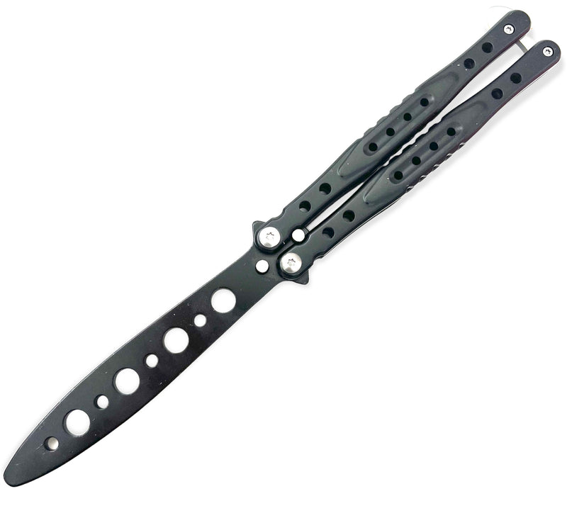 Stone wash trainer butterfly knife (BLACK)