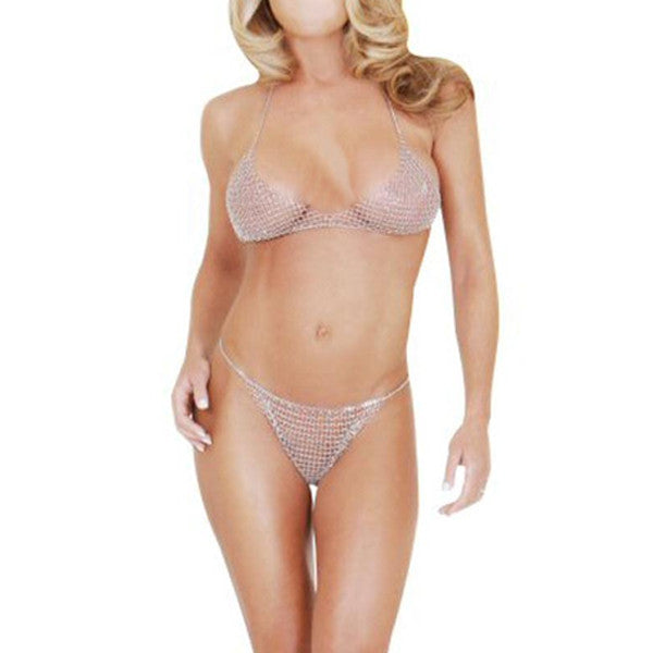 Chain Mail Bikini Top and Bottom, , Panther Trading Company- Panther Wholesale