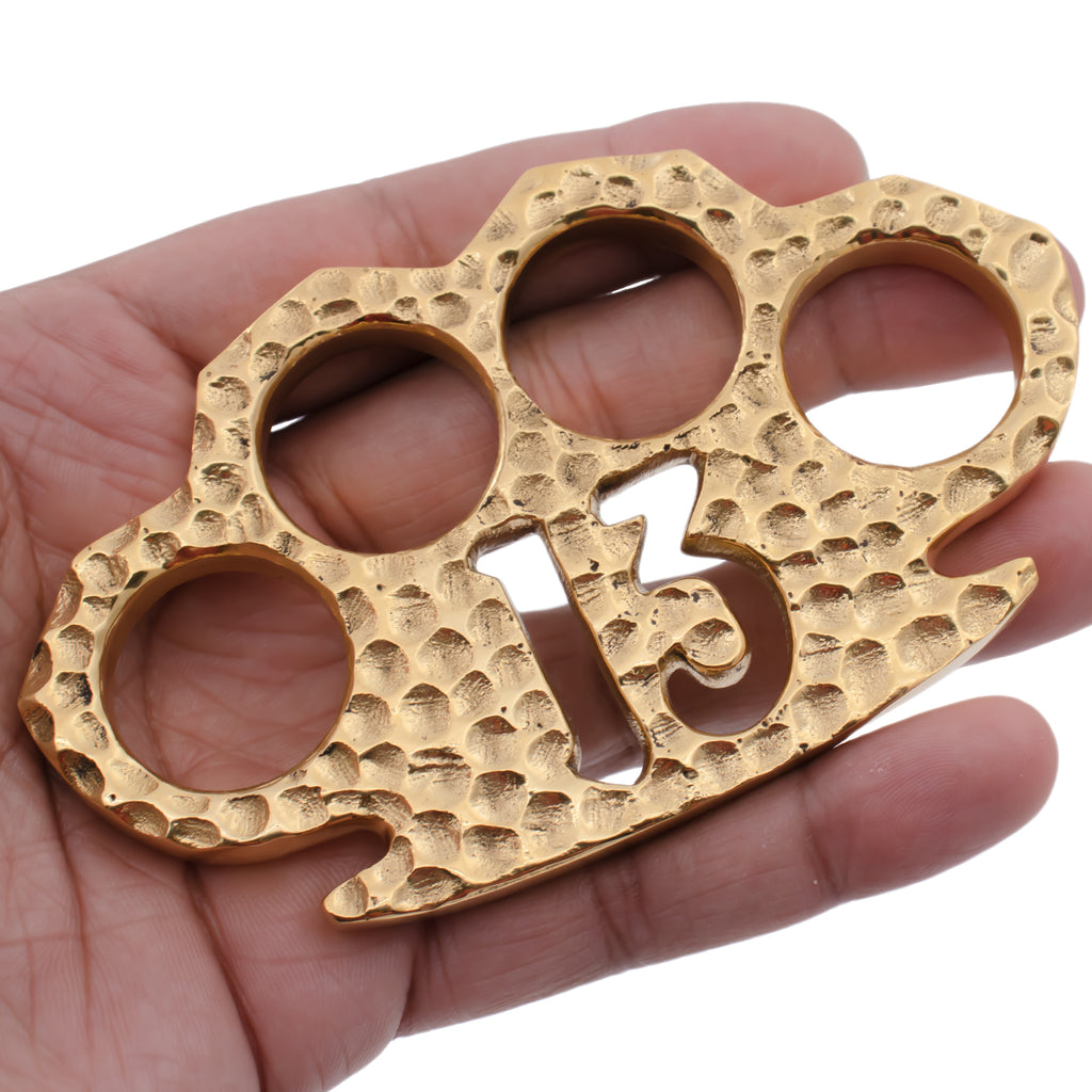 Heavy Duty Real Brass Buckle Paperweight 13 Craters