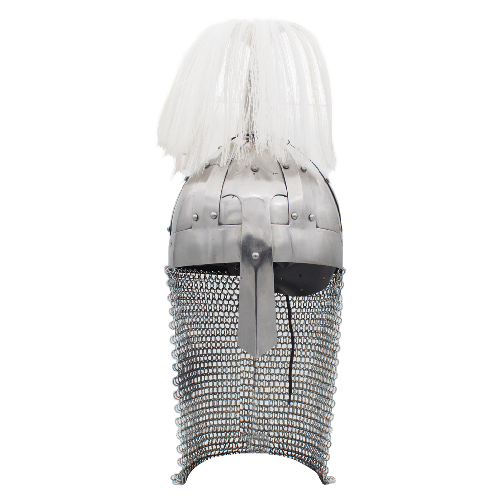 Knights Tassle Medieval Chain Mail Helmet, , Panther Trading Company- Panther Wholesale