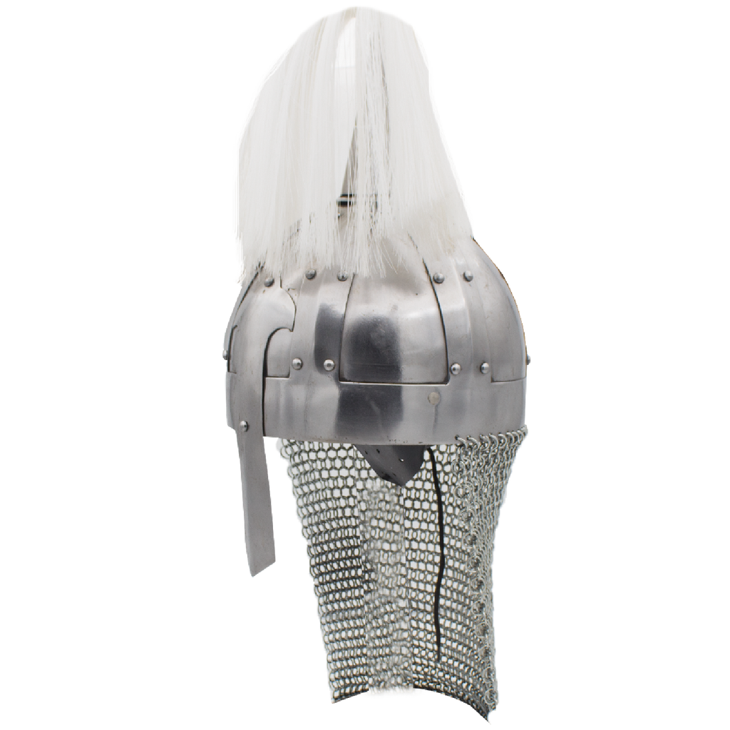 Knights Tassle Medieval Chain Mail Helmet, , Panther Trading Company- Panther Wholesale