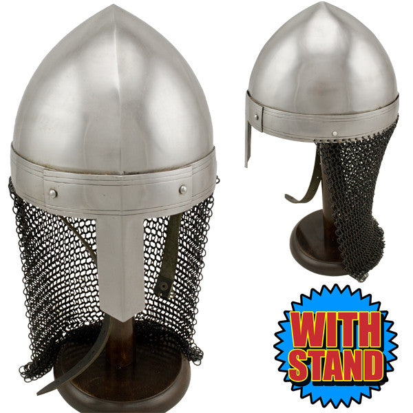 Viking Chainmail Tail Helmet, , Panther Trading Company- Panther Wholesale