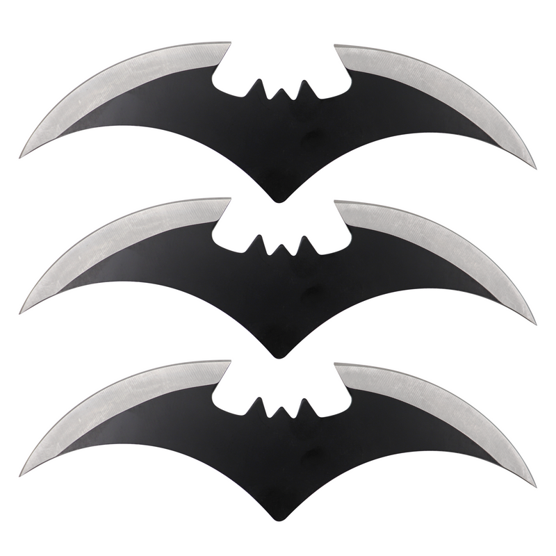 Three Piece Bat Throwing Blades - BLACK