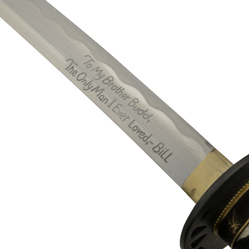 Black, Silver, and Gold Katana Sword with Scabbard, , Panther Trading Company- Panther Wholesale