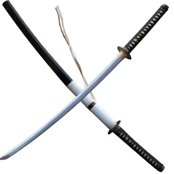 Black, Silver, and Gold Katana Sword with Scabbard, , Panther Trading Company- Panther Wholesale