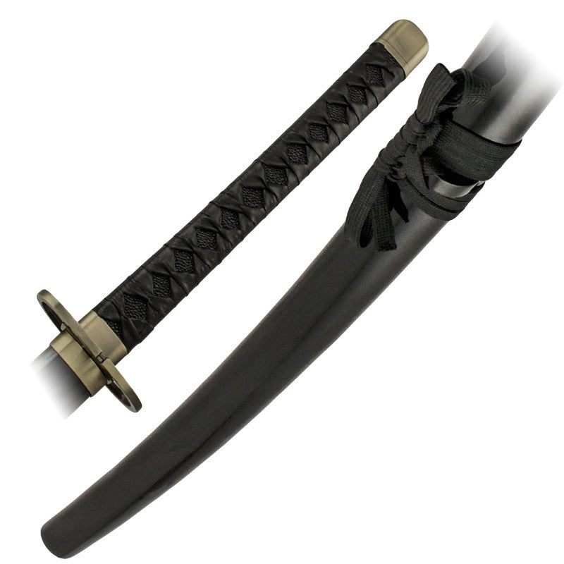 Black and Brass Colored Katana Sword with Scabbard, , Panther Trading Company- Panther Wholesale