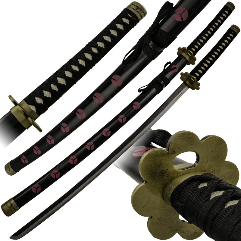 Black and Purple Katana Sword with Scabbard, , Panther Trading Company- Panther Wholesale