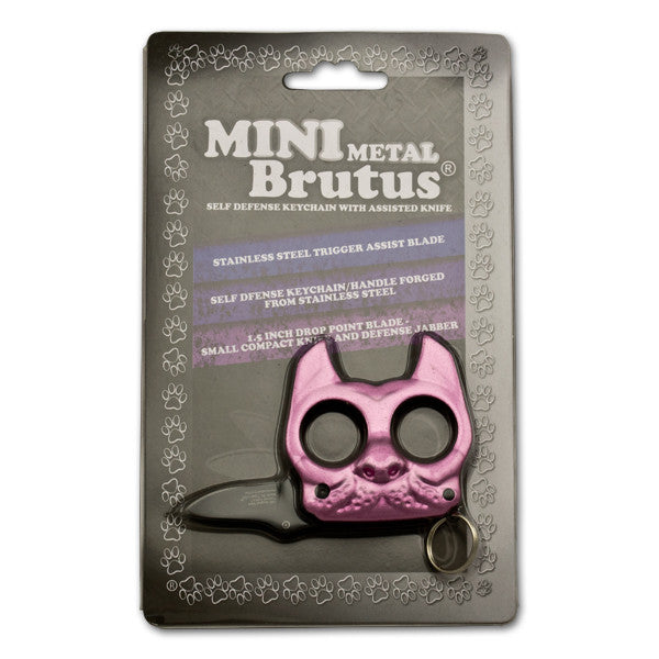 Brutus the Bulldog Defense Keychain and Knife, , Panther Trading Company- Panther Wholesale