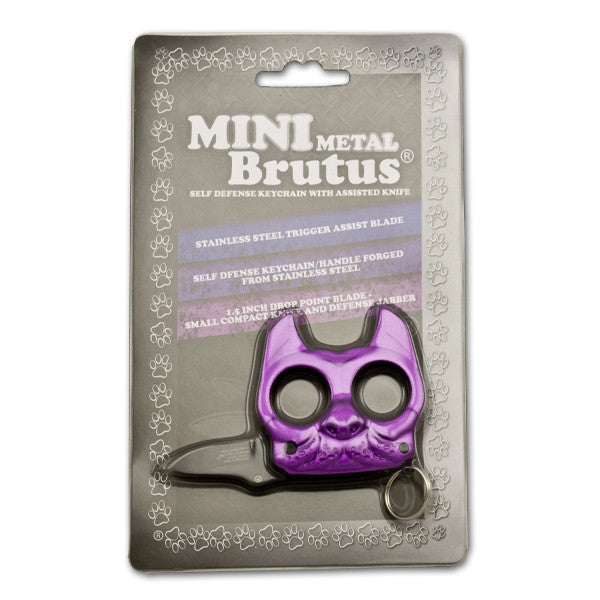 Brutus the Bulldog Defense Keychain and Knife, , Panther Trading Company- Panther Wholesale