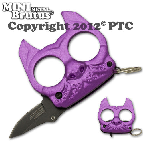 Brutus the Bulldog Defense Keychain and Knife, , Panther Trading Company- Panther Wholesale