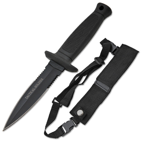 Titan Boot Knife (Black) W/ Holster/Sheath, , Panther Trading Company- Panther Wholesale