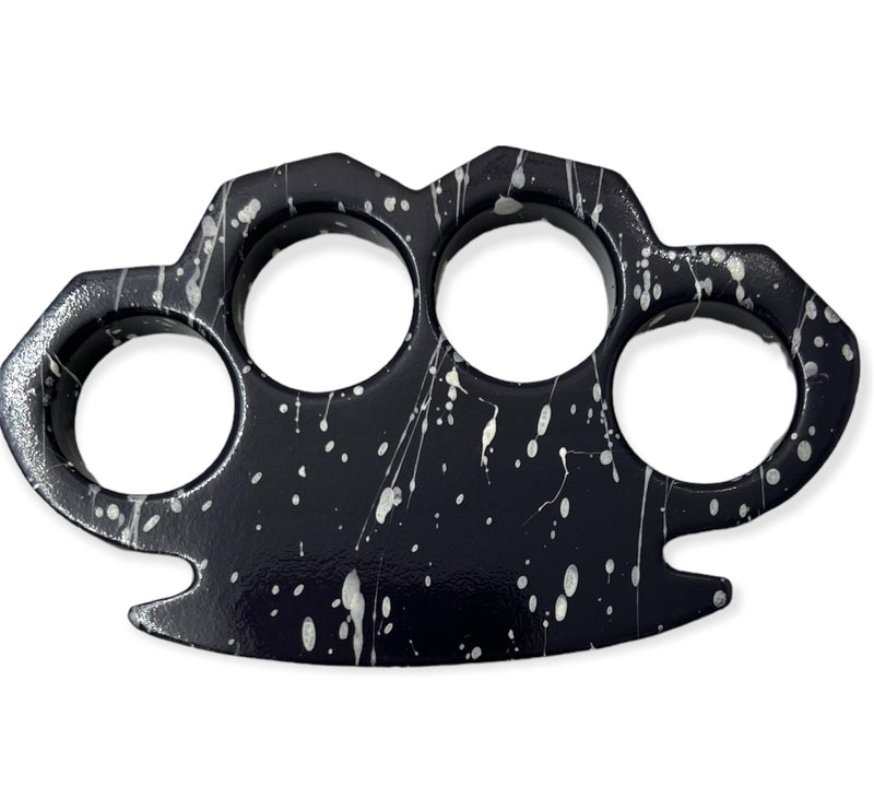 Brass Knuckles WHITE Paint Splatter