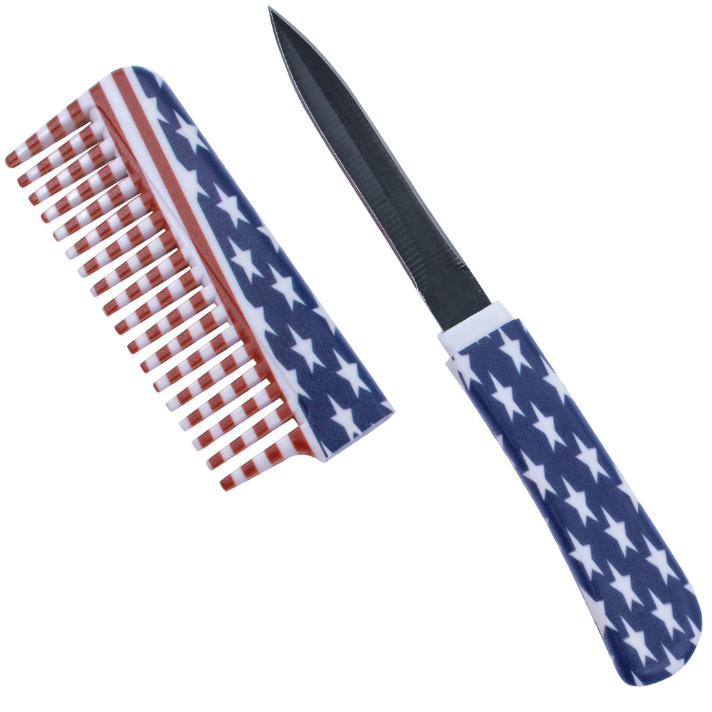 Comb Knife USA Flag