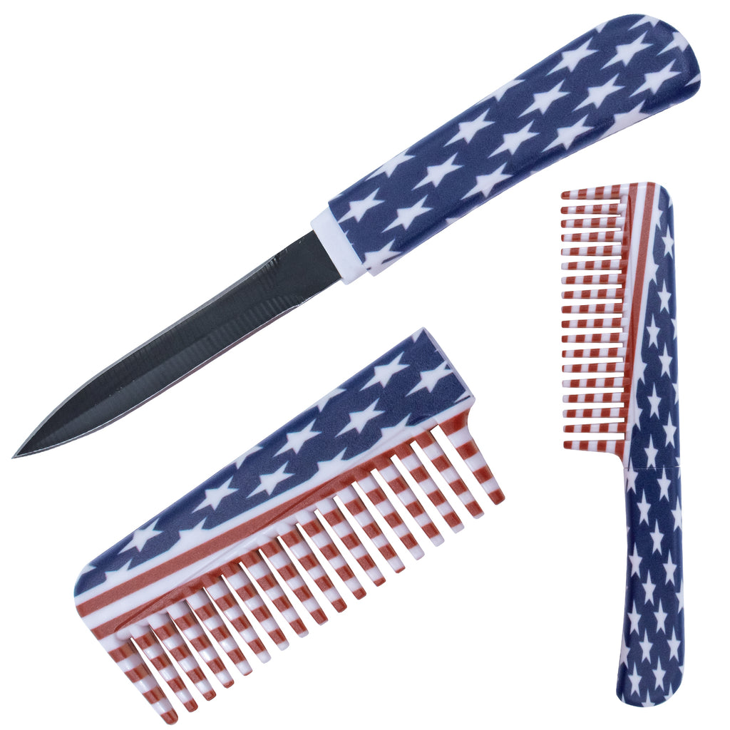 Comb Knife USA Flag