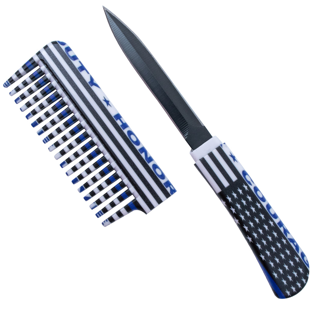 Comb Knife Blue Lives Matter Honor