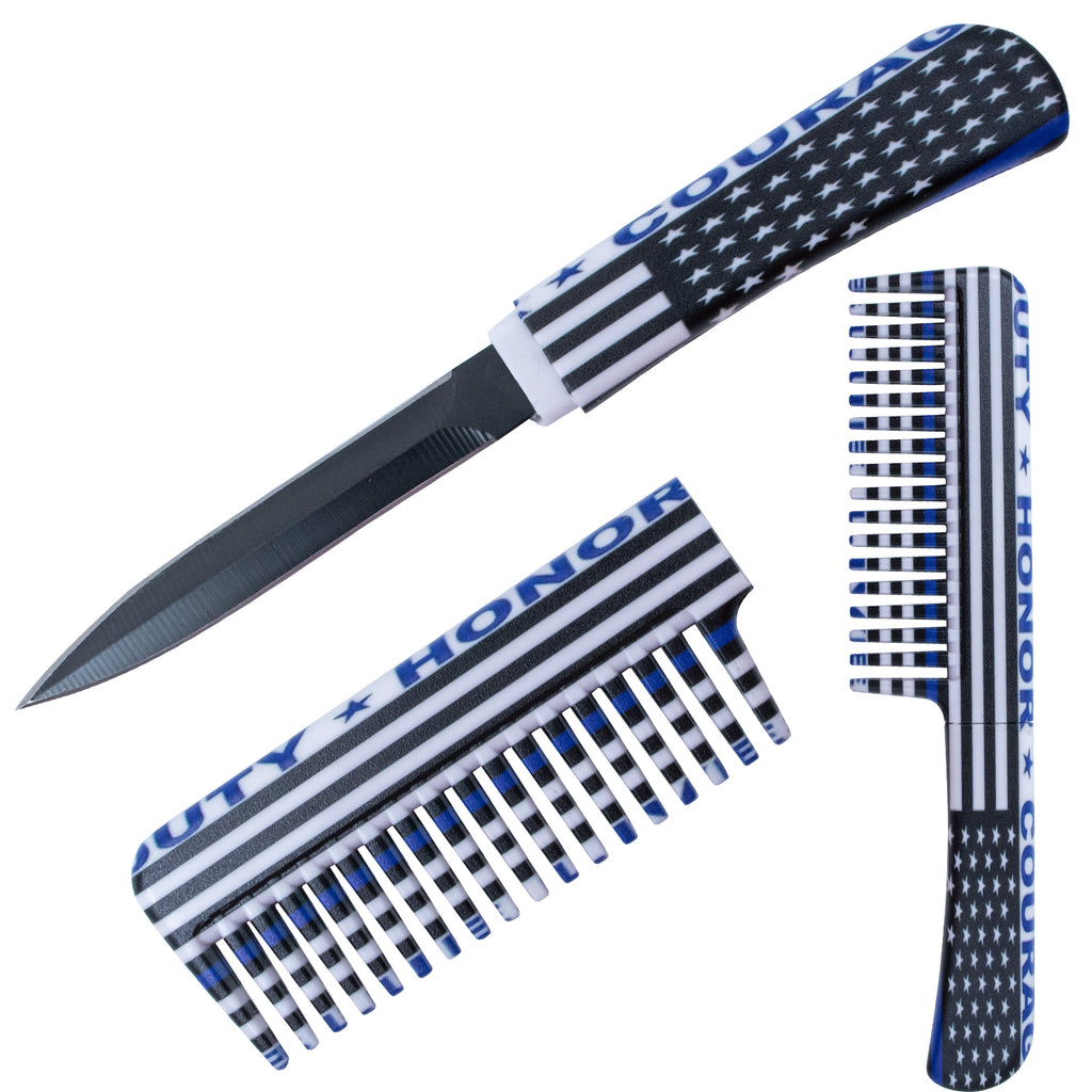 Comb Knife Blue Lives Matter Honor