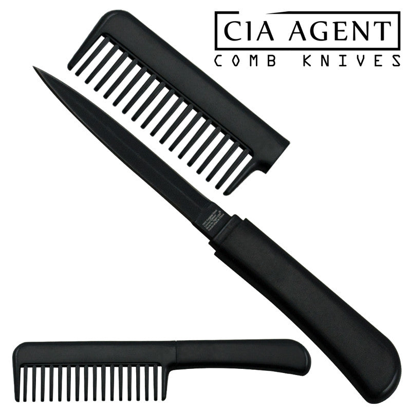 CIA Agent Comb Knife (Black), , Panther Trading Company- Panther Wholesale
