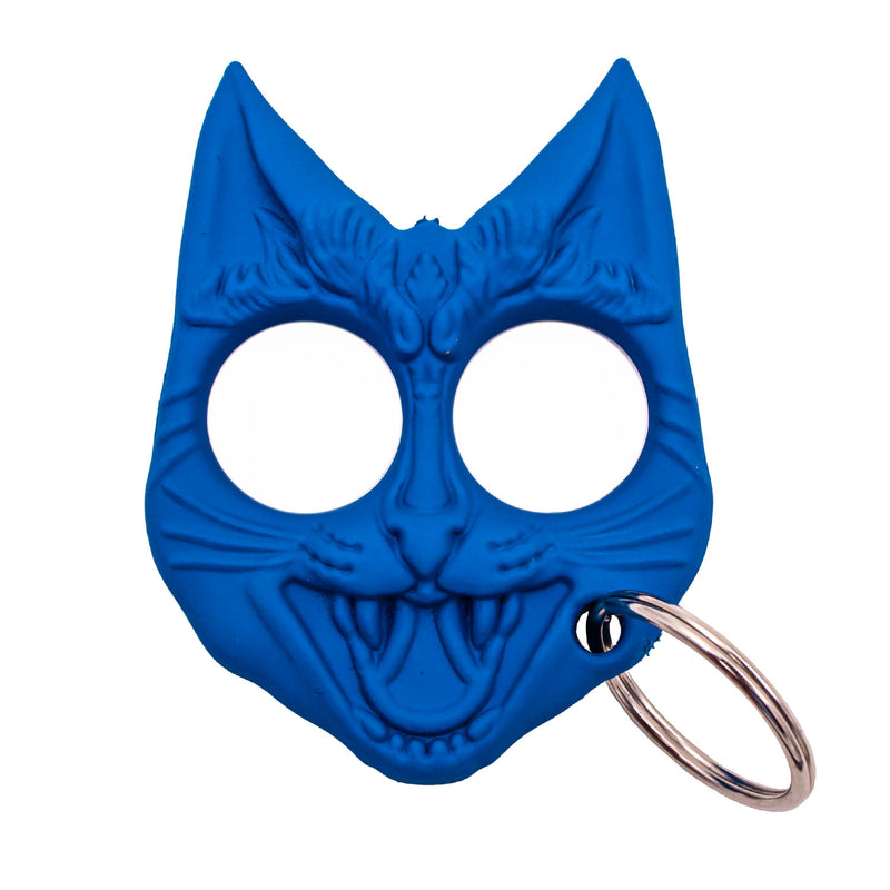 Public Safety Evil Cat Keychain - Royal Blue