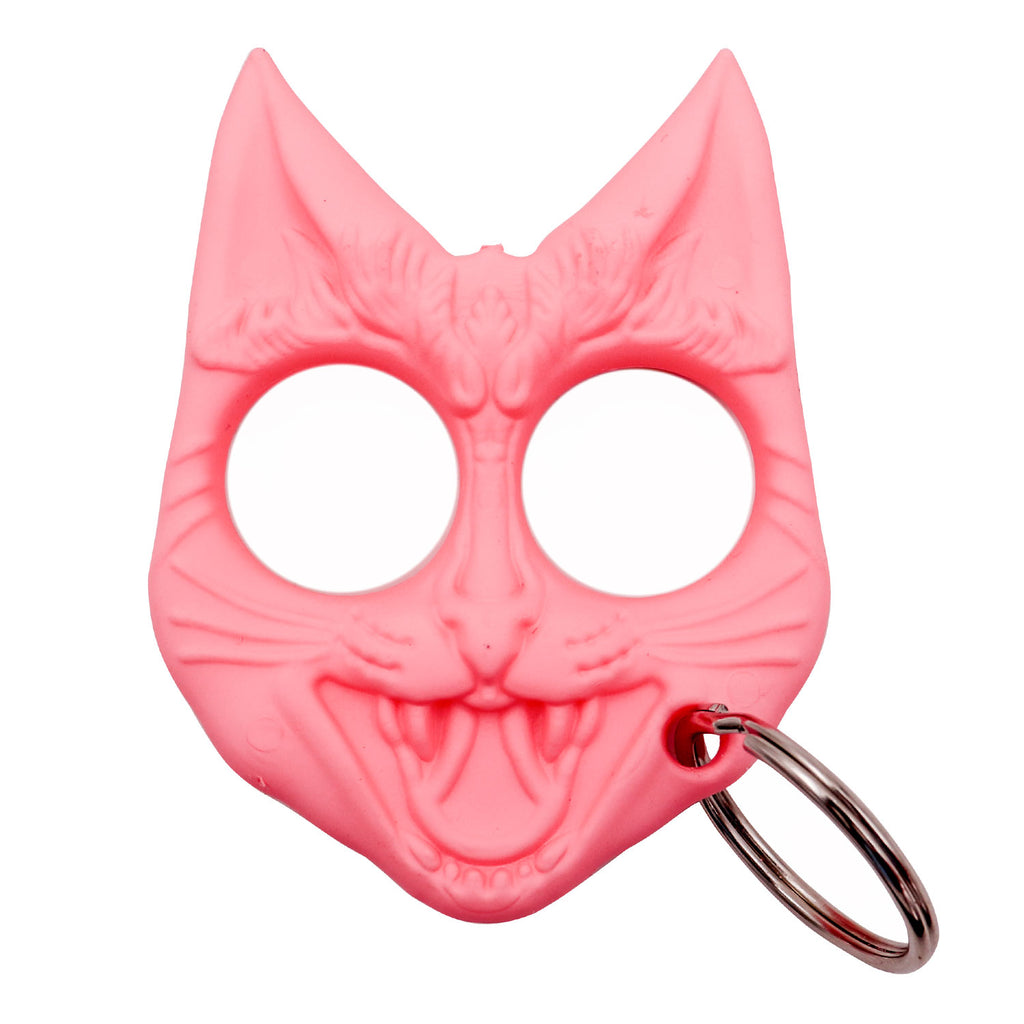 Public Safety Evil Cat Keychain - Light Pink
