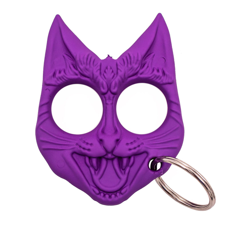 Public Safety Evil Cat Keychain - Purple