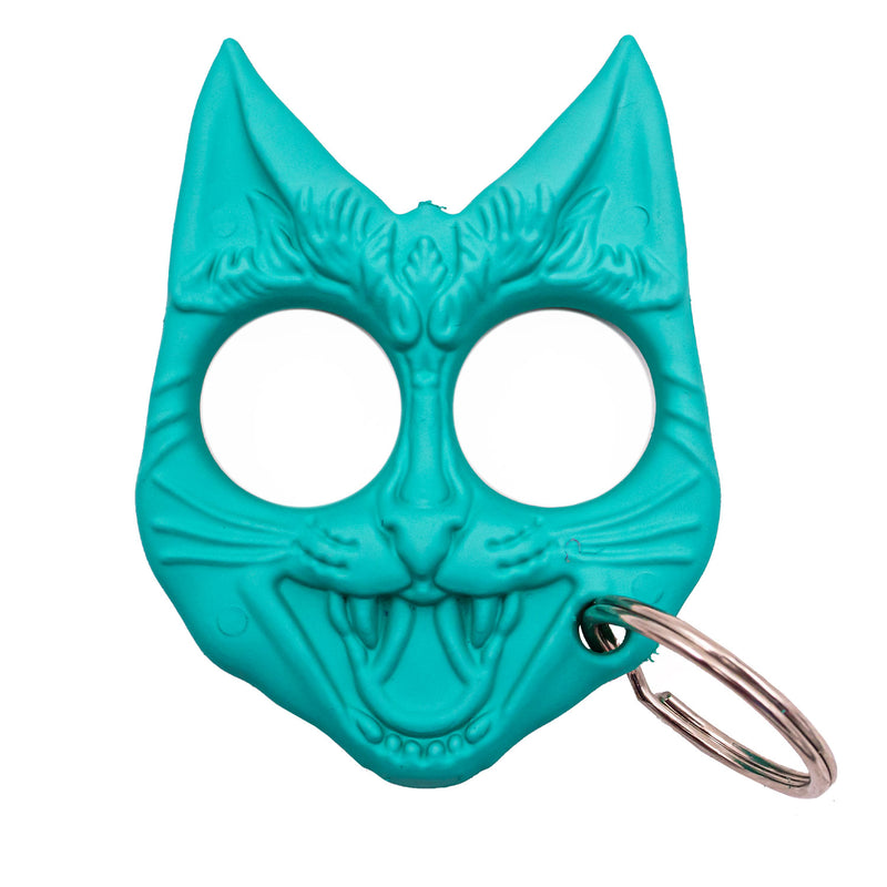 Public Safety Evil Cat Keychain - Tiffany Blue