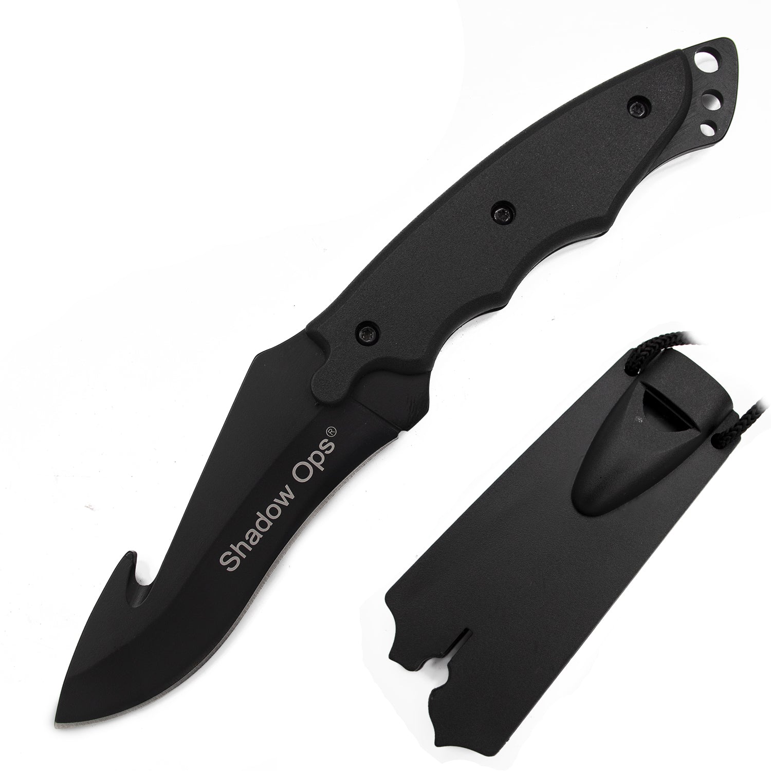 Fixed Blade Neck Gut Hook Knife with Sheath – Panther Wholesale